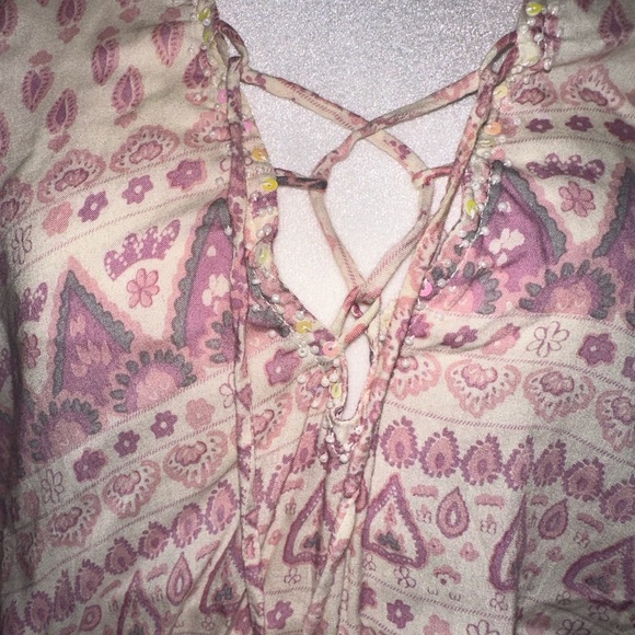 Boho Beachy Chic Maizy Cummings Maxi Dress pinks Size Medium - Picture 6 of 11